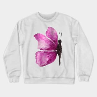 watercolour purple butterfly Crewneck Sweatshirt